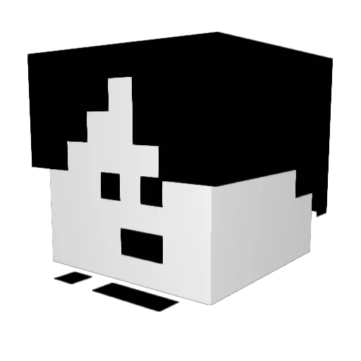 JangTe_ Minecraft avatar head, 3D render