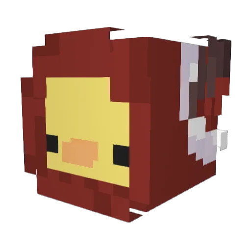 Jang_gyuri Minecraft avatar head, 3D render