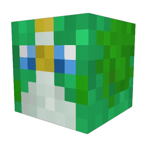 Jangirl Minecraft avatar head, 3D render