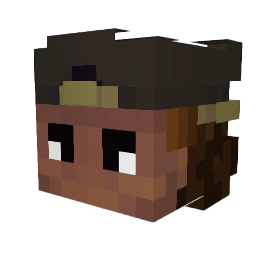 JangoMC Minecraft avatar head, 3D render