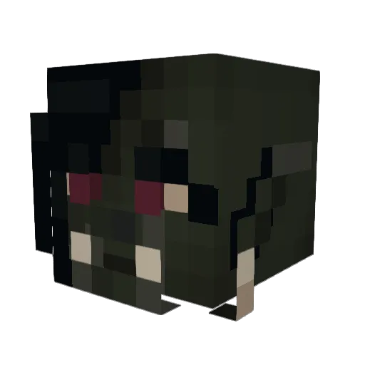 Jangoblade Minecraft avatar head, 3D render