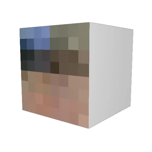 Jangobubba Minecraft avatar head, 3D render