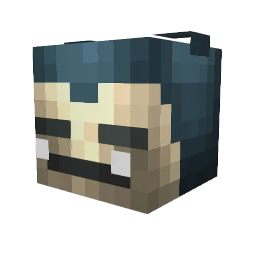 Jangsem Minecraft avatar head, 3D render