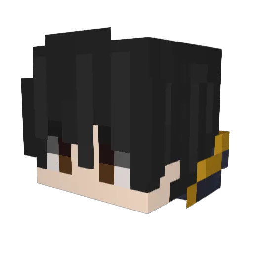 Jangseowon Minecraft avatar head, 3D render