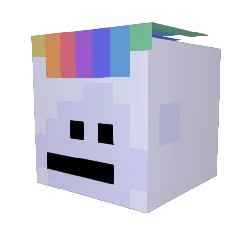 Jangue Minecraft avatar head, 3D render