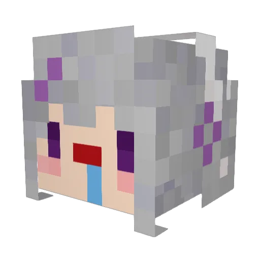 Janicewoo Minecraft avatar head, 3D render