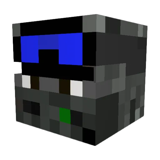 Janicraft Minecraft avatar head, 3D render