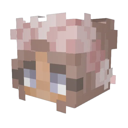Janie_Peaches Minecraft avatar head, 3D render