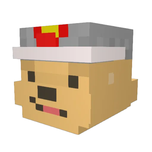 Janina80s Minecraft avatar head, 3D render