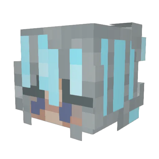 Janina_ Minecraft avatar head, 3D render