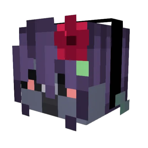 JanisBeaky Minecraft avatar head, 3D render