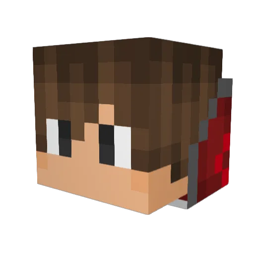 Janisch7 Minecraft avatar head, 3D render