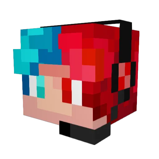 Janivniv Minecraft avatar head, 3D render