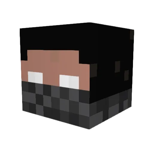 Janixxxxx Minecraft avatar head, 3D render