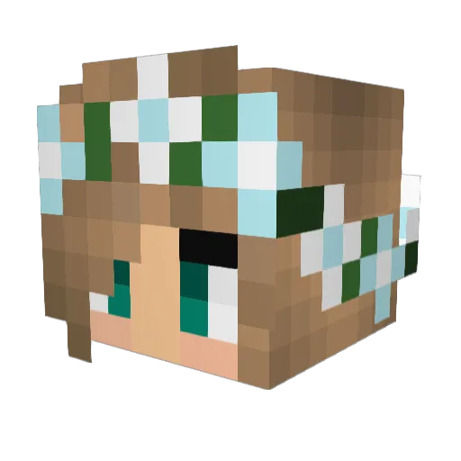 Janja13 Minecraft avatar head, 3D render