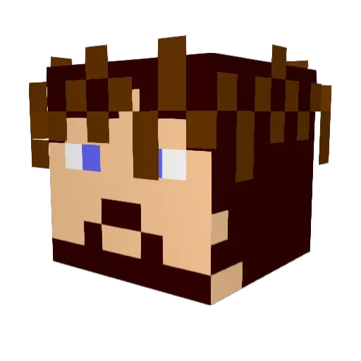 JanjuMonkeyMan Minecraft avatar head, 3D render