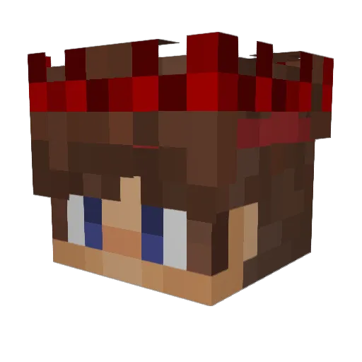 Jankaq Minecraft avatar head, 3D render