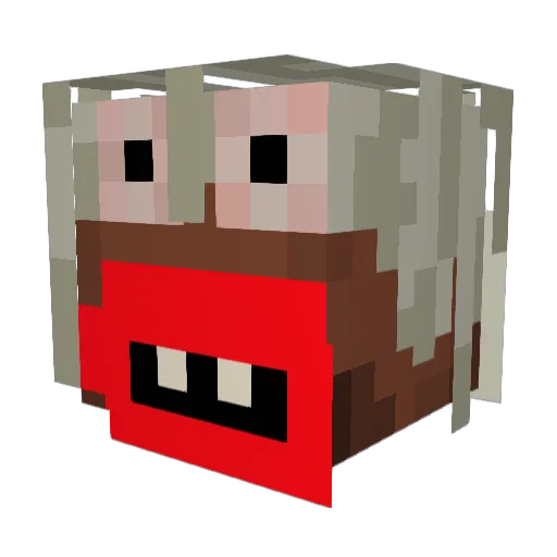 Janko2k Minecraft avatar head, 3D render