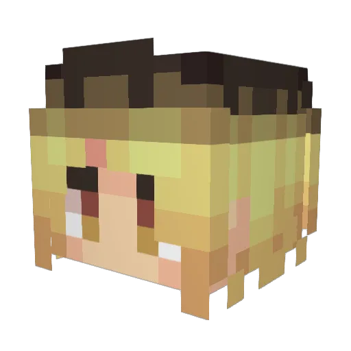 JankyMilk Minecraft avatar head, 3D render