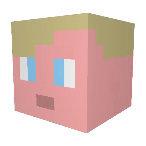 JannTore Minecraft avatar head, 3D render