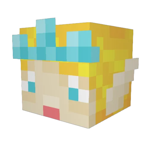 Jannanightreign Minecraft avatar head, 3D render