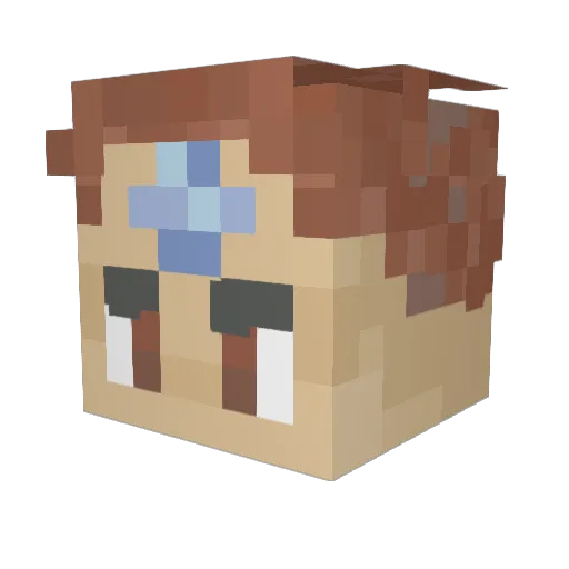 Janneman510 Minecraft avatar head, 3D render