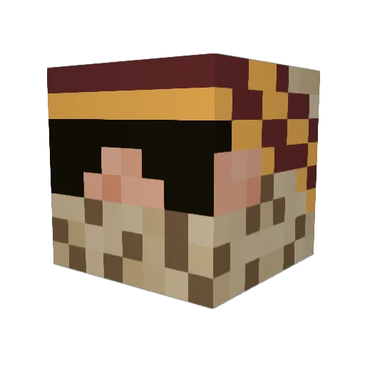 Jannes1897 Minecraft avatar head, 3D render