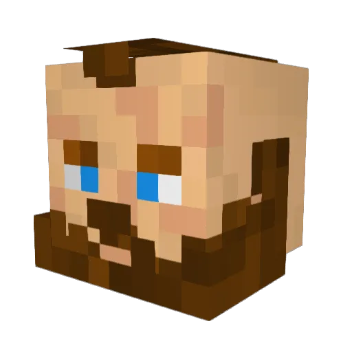 JannesBrainWave Minecraft avatar head, 3D render