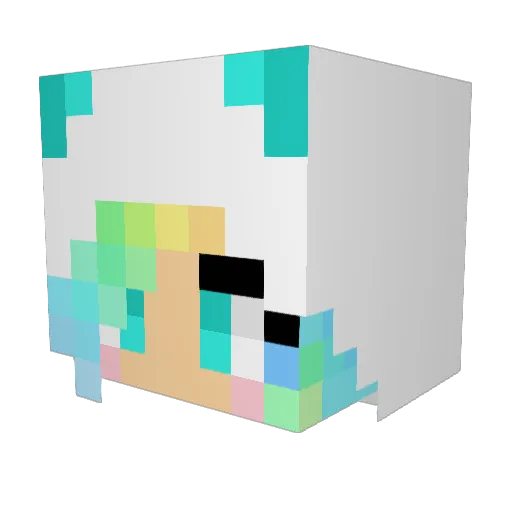 JanniSpielt Minecraft avatar head, 3D render