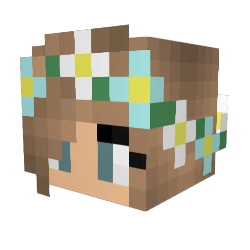 Jannika13 Minecraft avatar head, 3D render