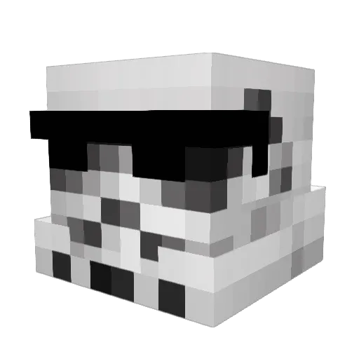 Jannikster Minecraft avatar head, 3D render