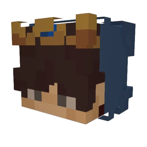 Jannispetri Minecraft avatar head, 3D render