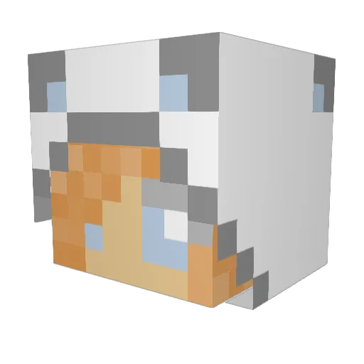 Jannix2 Minecraft avatar head, 3D render