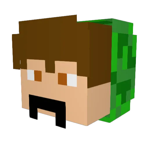 Jannixx31 Minecraft avatar head, 3D render