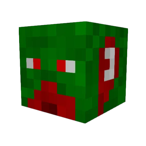 JannoB Minecraft avatar head, 3D render