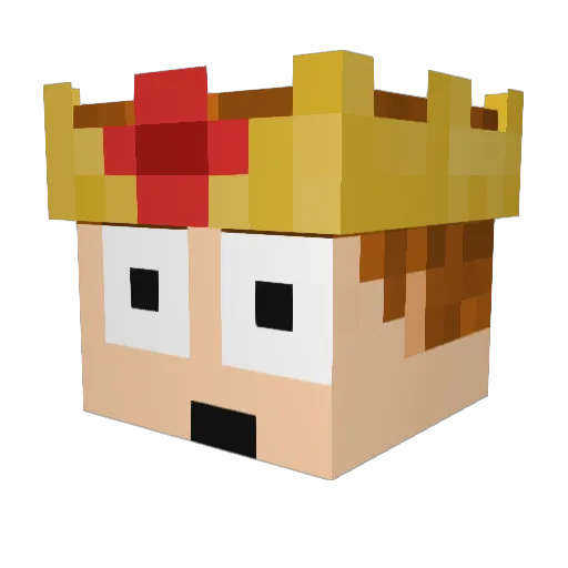 Jannoh Minecraft avatar head, 3D render