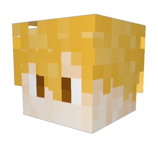 JanoDST Minecraft avatar head, 3D render