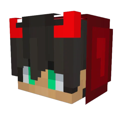 JanoDragon Minecraft avatar head, 3D render