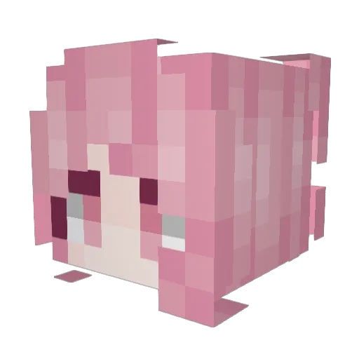 Janocha Minecraft avatar head, 3D render