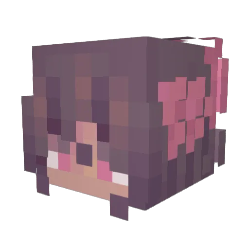 Janoolian Minecraft avatar head, 3D render