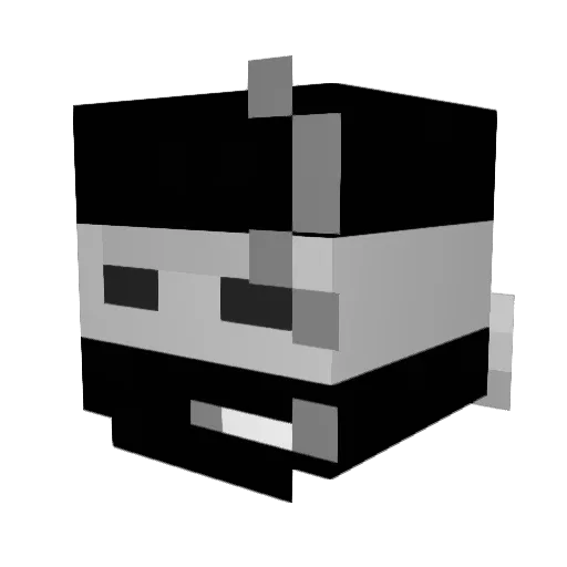 Janruu Minecraft avatar head, 3D render