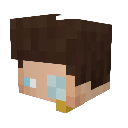 Jansennn Minecraft avatar head, 3D render