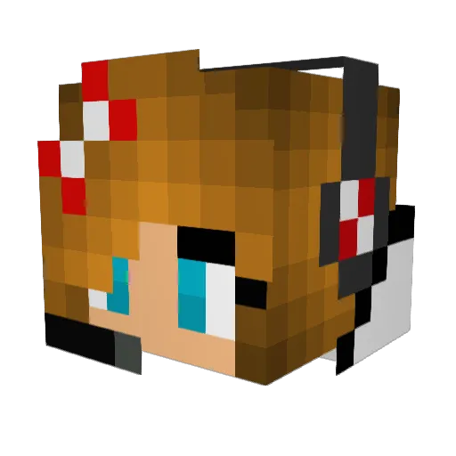 Janstone Minecraft avatar head, 3D render