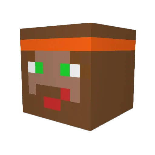 Jantethedog Minecraft avatar head, 3D render