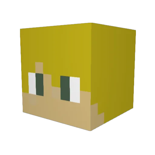Jantton Minecraft avatar head, 3D render