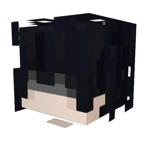 JanuaAja Minecraft avatar head, 3D render