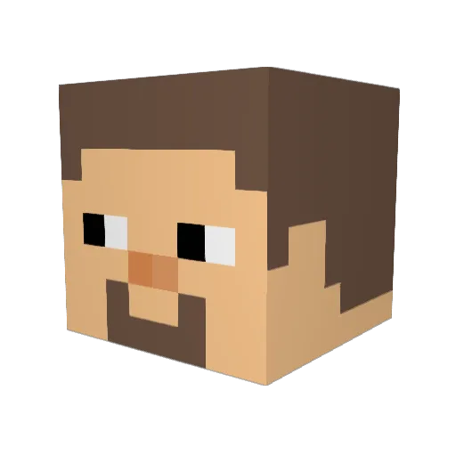 January06 Minecraft avatar head, 3D render