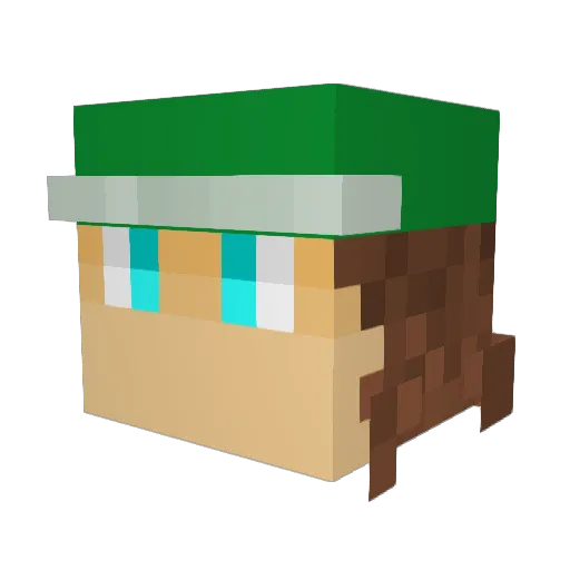 January12 Minecraft avatar head, 3D render