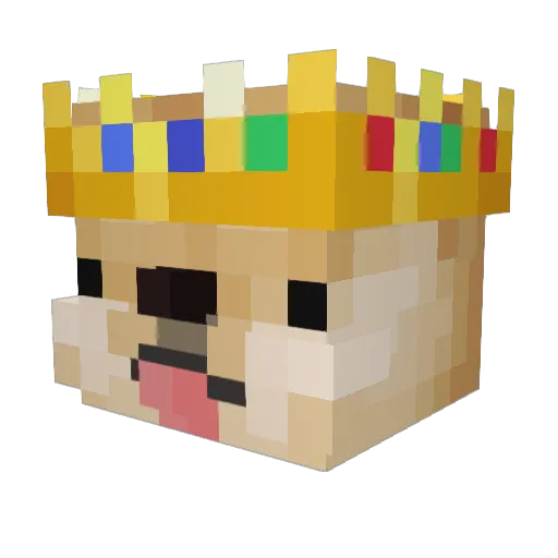 Januszbaleda Minecraft avatar head, 3D render