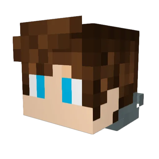 Jao56 Minecraft avatar head, 3D render
